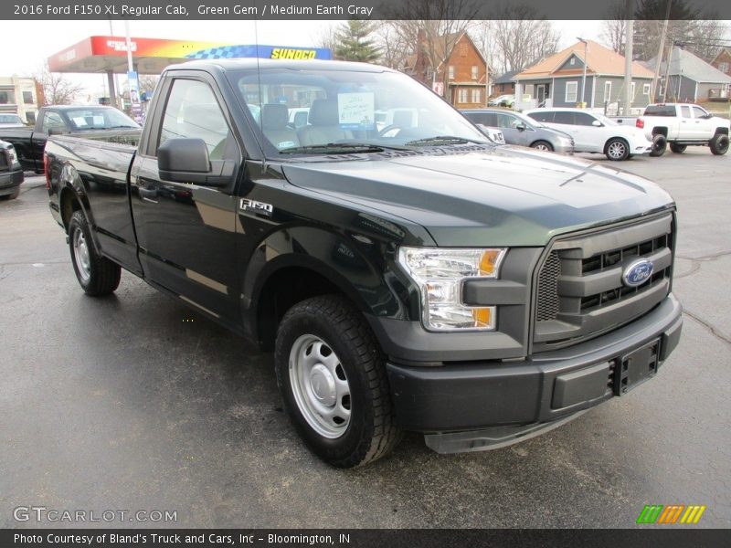 Green Gem / Medium Earth Gray 2016 Ford F150 XL Regular Cab