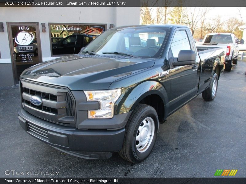 Green Gem / Medium Earth Gray 2016 Ford F150 XL Regular Cab