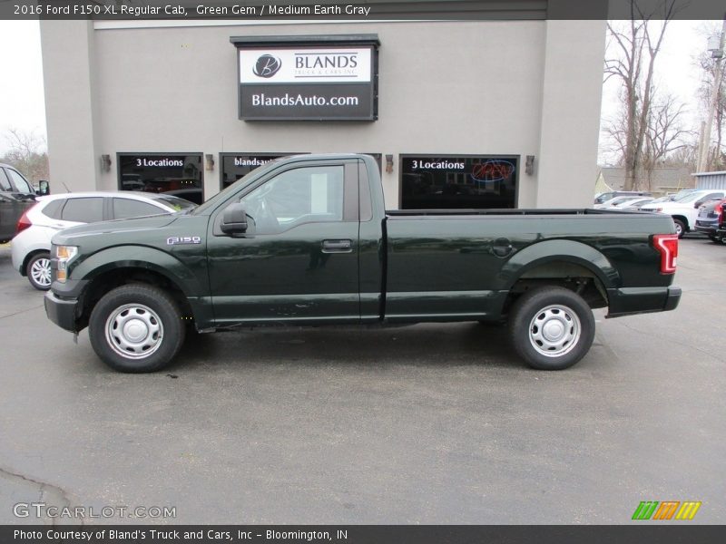 Green Gem / Medium Earth Gray 2016 Ford F150 XL Regular Cab