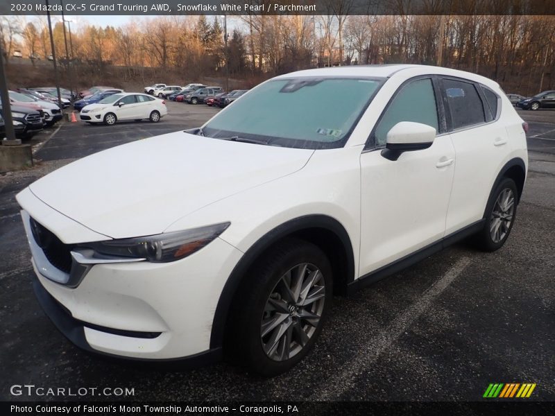 Snowflake White Pearl / Parchment 2020 Mazda CX-5 Grand Touring AWD