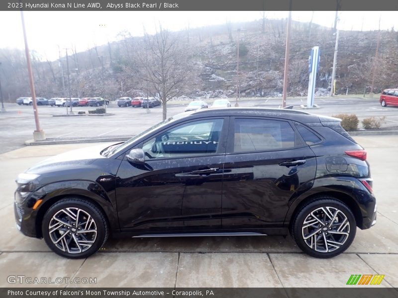 Abyss Black Pearl / Black 2023 Hyundai Kona N Line AWD