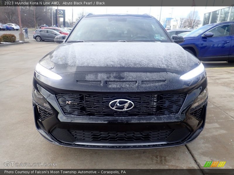 Abyss Black Pearl / Black 2023 Hyundai Kona N Line AWD