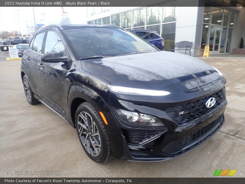 Abyss Black Pearl / Black 2023 Hyundai Kona N Line AWD