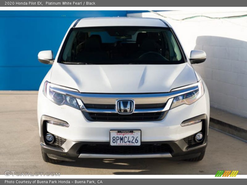 Platinum White Pearl / Black 2020 Honda Pilot EX