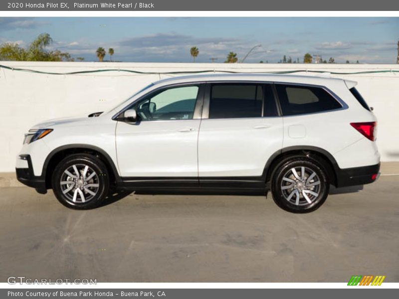 Platinum White Pearl / Black 2020 Honda Pilot EX
