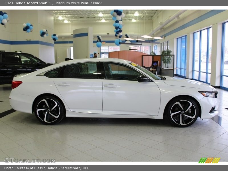 Platinum White Pearl / Black 2021 Honda Accord Sport SE