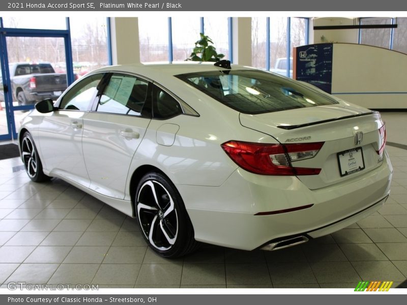 Platinum White Pearl / Black 2021 Honda Accord Sport SE