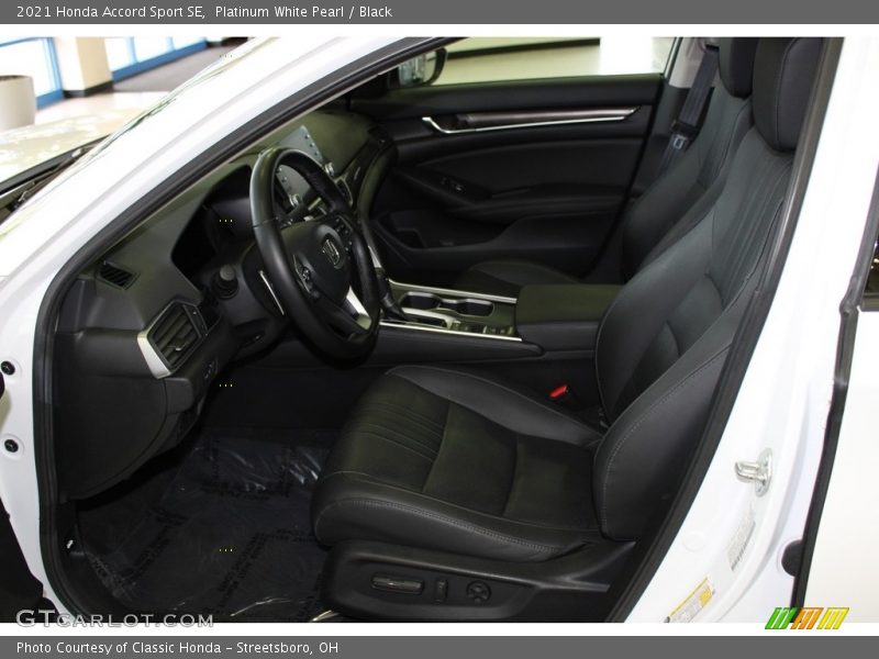 Platinum White Pearl / Black 2021 Honda Accord Sport SE