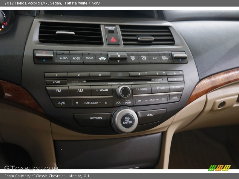 Taffeta White / Ivory 2012 Honda Accord EX-L Sedan