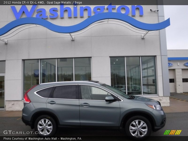 Opal Sage Metallic / Beige 2012 Honda CR-V EX-L 4WD