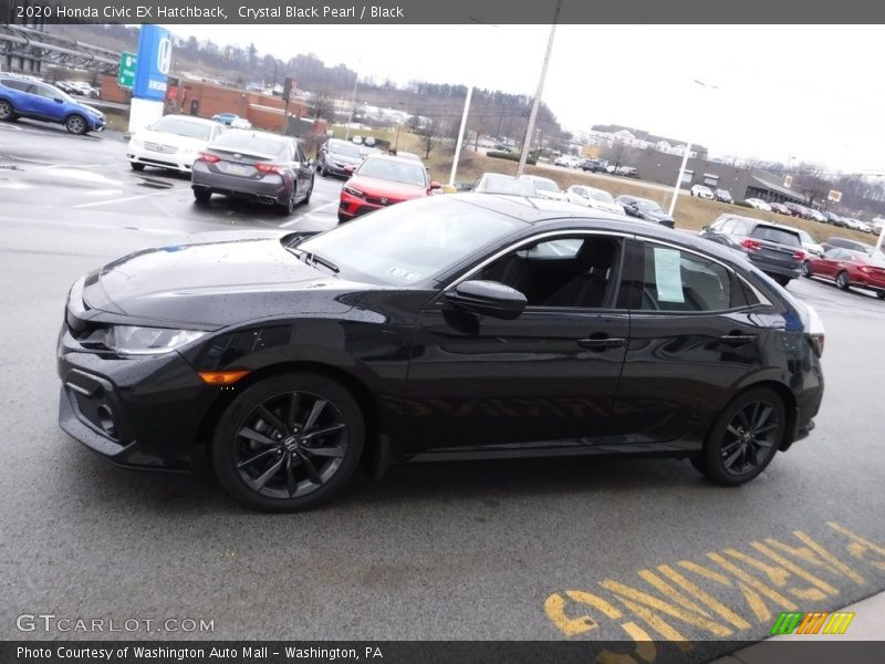 Crystal Black Pearl / Black 2020 Honda Civic EX Hatchback