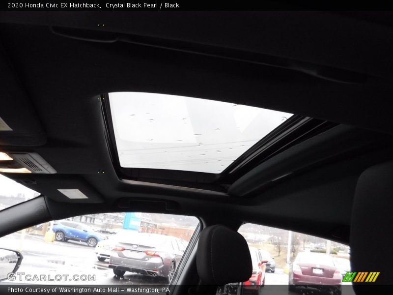 Crystal Black Pearl / Black 2020 Honda Civic EX Hatchback