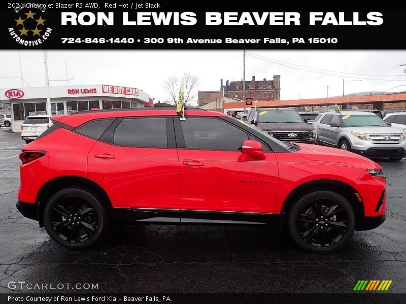 Red Hot / Jet Black 2021 Chevrolet Blazer RS AWD