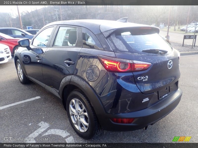 Eternal Blue Mica / Black 2021 Mazda CX-3 Sport AWD