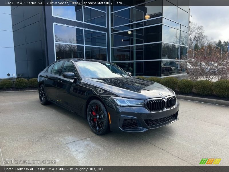 Black Sapphire Metallic / Black 2023 BMW 5 Series 540i xDrive Sedan