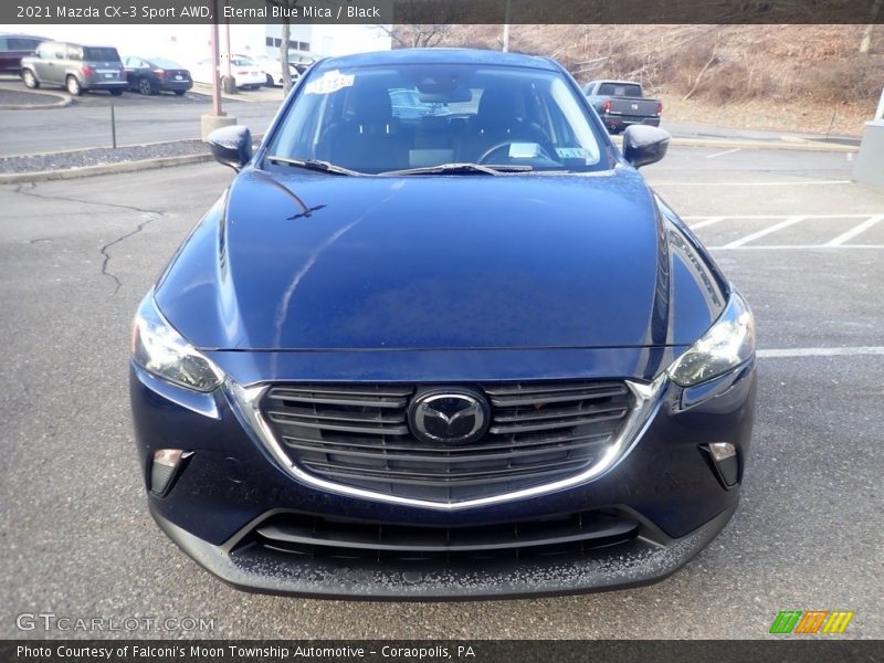 Eternal Blue Mica / Black 2021 Mazda CX-3 Sport AWD