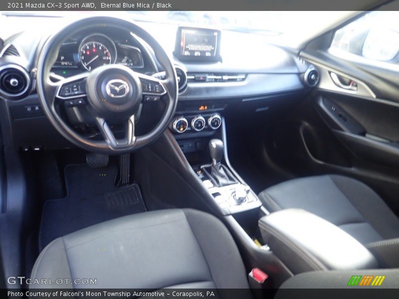 Eternal Blue Mica / Black 2021 Mazda CX-3 Sport AWD