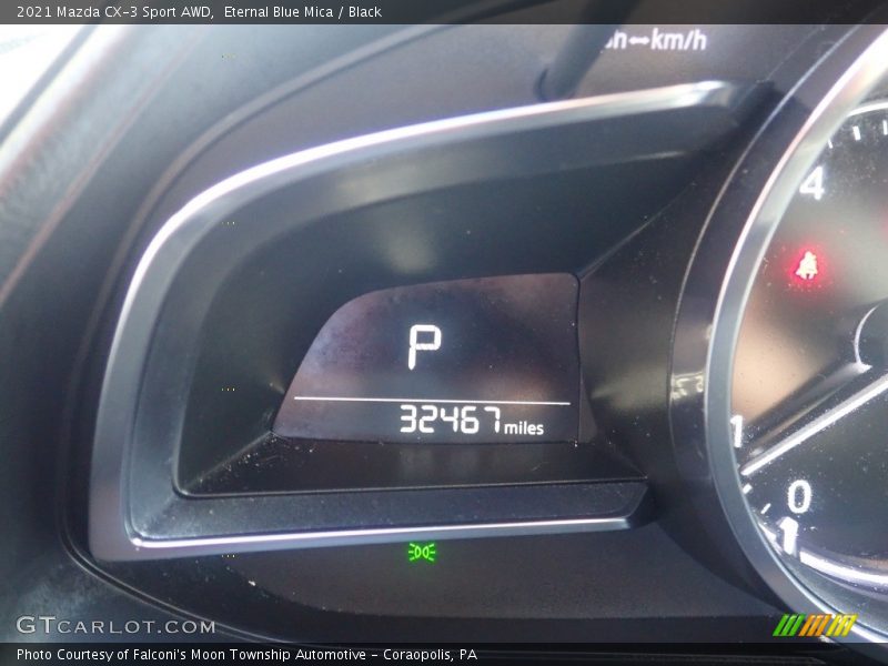Eternal Blue Mica / Black 2021 Mazda CX-3 Sport AWD