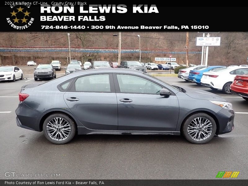 Gravity Gray / Black 2023 Kia Forte GT-Line