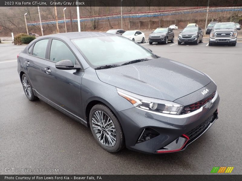 Gravity Gray / Black 2023 Kia Forte GT-Line