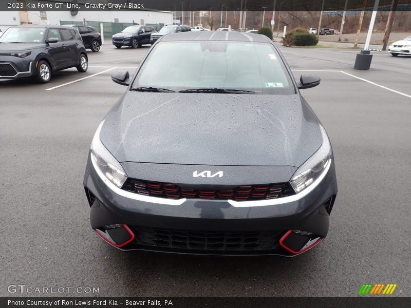Gravity Gray / Black 2023 Kia Forte GT-Line