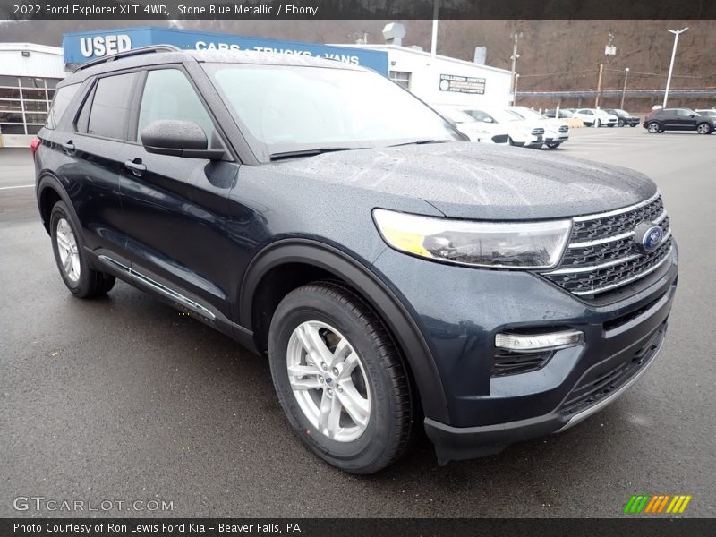 Stone Blue Metallic / Ebony 2022 Ford Explorer XLT 4WD