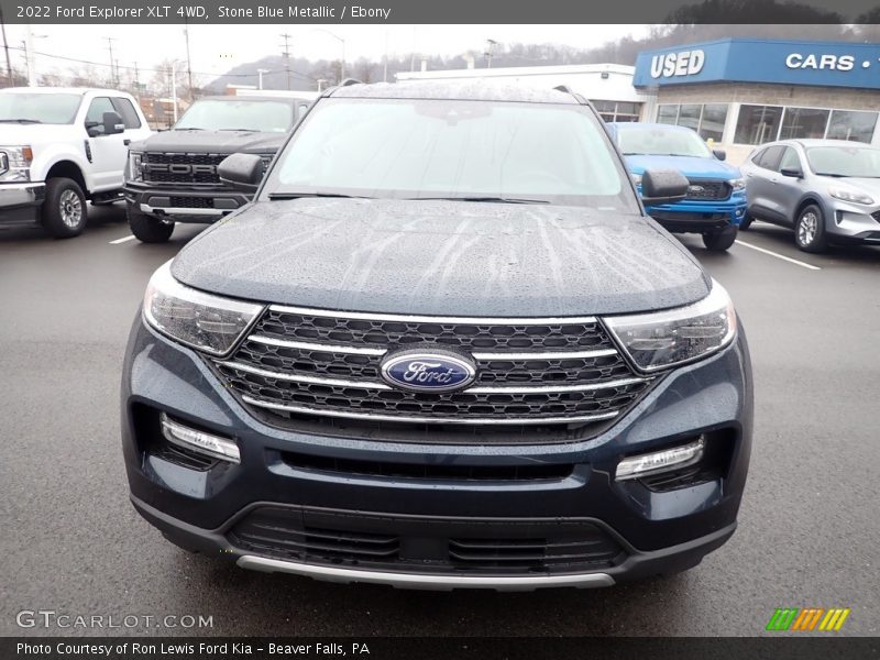 Stone Blue Metallic / Ebony 2022 Ford Explorer XLT 4WD
