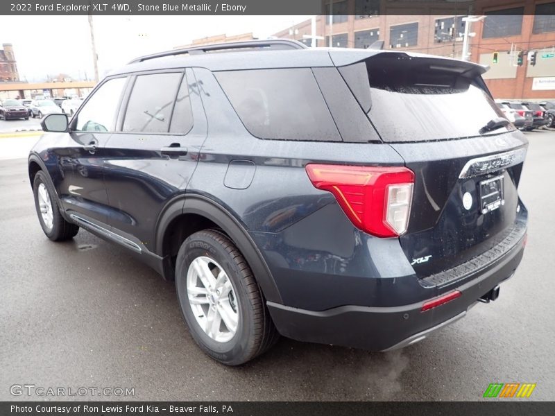 Stone Blue Metallic / Ebony 2022 Ford Explorer XLT 4WD
