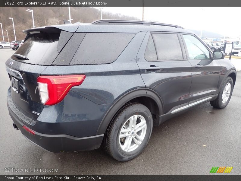 Stone Blue Metallic / Ebony 2022 Ford Explorer XLT 4WD
