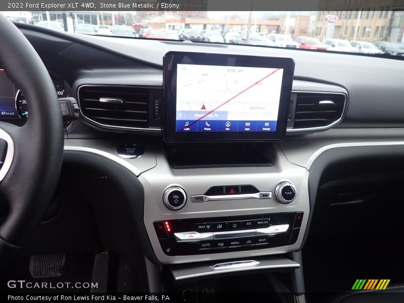 Stone Blue Metallic / Ebony 2022 Ford Explorer XLT 4WD