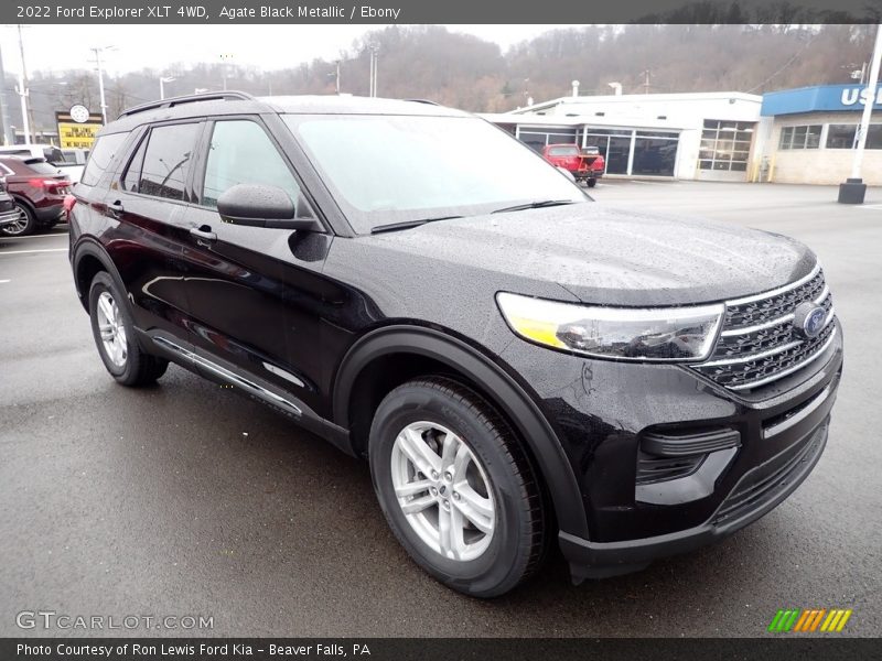 Agate Black Metallic / Ebony 2022 Ford Explorer XLT 4WD