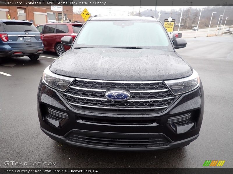 Agate Black Metallic / Ebony 2022 Ford Explorer XLT 4WD
