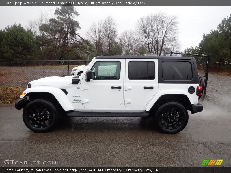 Bright White / Dark Saddle/Black 2023 Jeep Wrangler Unlimited Sahara 4XE Hybrid