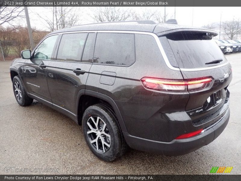 Rocky Mountain Pearl / Wicker Beige/Global Black 2023 Jeep Grand Cherokee L Limited 4x4