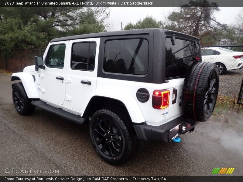 Bright White / Dark Saddle/Black 2023 Jeep Wrangler Unlimited Sahara 4XE Hybrid