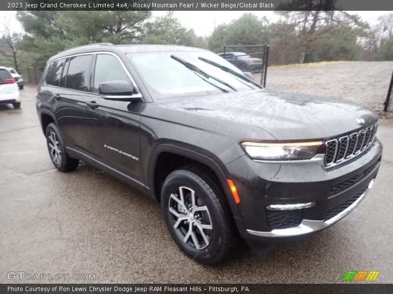 Rocky Mountain Pearl / Wicker Beige/Global Black 2023 Jeep Grand Cherokee L Limited 4x4