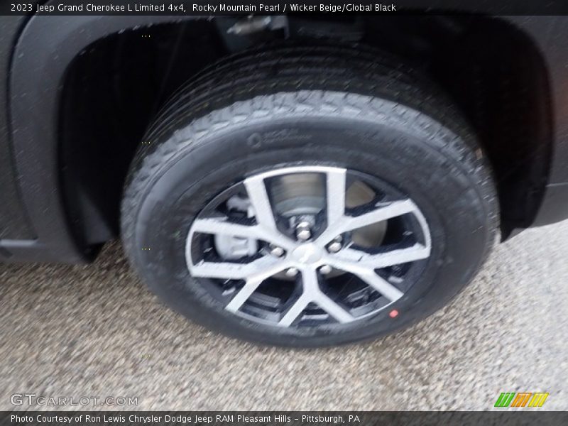 Rocky Mountain Pearl / Wicker Beige/Global Black 2023 Jeep Grand Cherokee L Limited 4x4