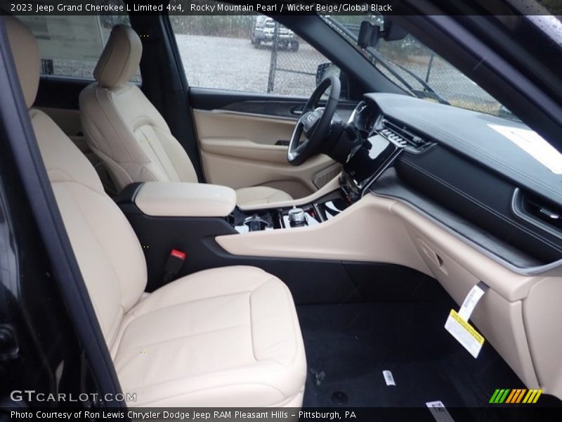 Rocky Mountain Pearl / Wicker Beige/Global Black 2023 Jeep Grand Cherokee L Limited 4x4