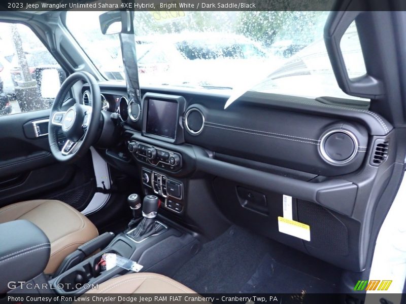 Bright White / Dark Saddle/Black 2023 Jeep Wrangler Unlimited Sahara 4XE Hybrid