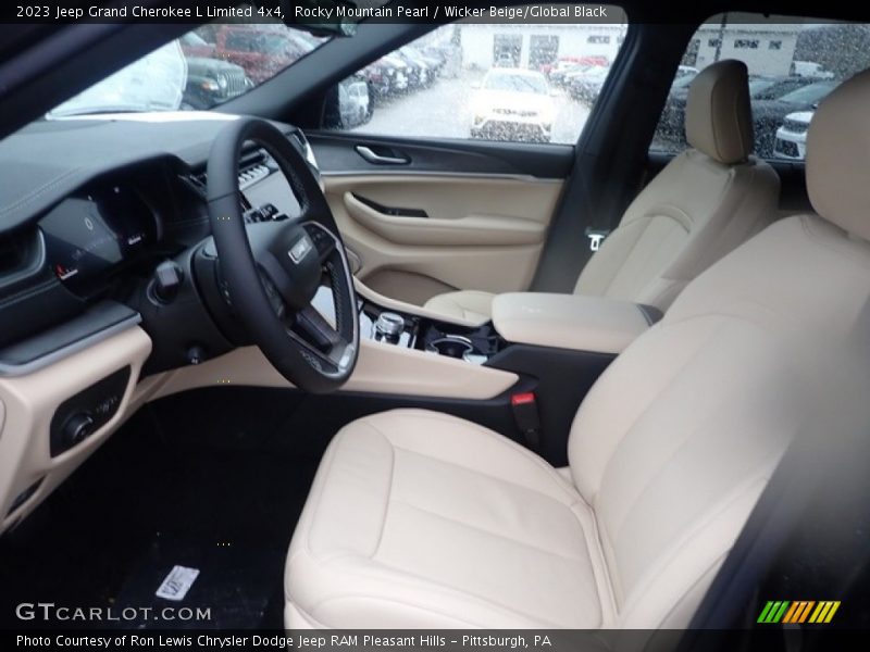 Rocky Mountain Pearl / Wicker Beige/Global Black 2023 Jeep Grand Cherokee L Limited 4x4