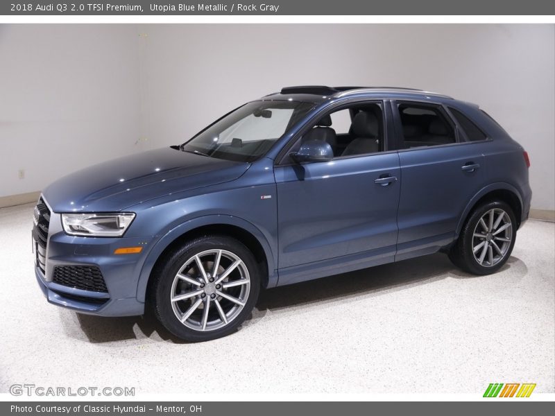 Utopia Blue Metallic / Rock Gray 2018 Audi Q3 2.0 TFSI Premium