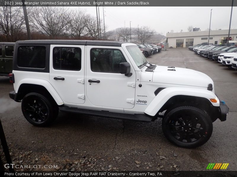 Bright White / Dark Saddle/Black 2023 Jeep Wrangler Unlimited Sahara 4XE Hybrid