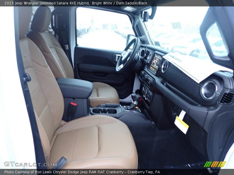 Bright White / Dark Saddle/Black 2023 Jeep Wrangler Unlimited Sahara 4XE Hybrid