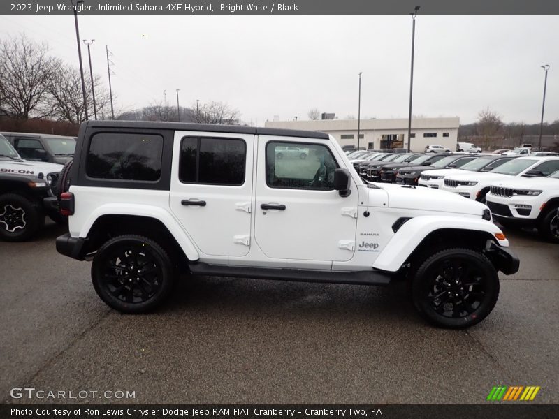 Bright White / Black 2023 Jeep Wrangler Unlimited Sahara 4XE Hybrid