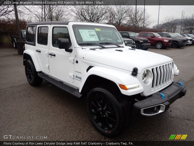 Bright White / Black 2023 Jeep Wrangler Unlimited Sahara 4XE Hybrid