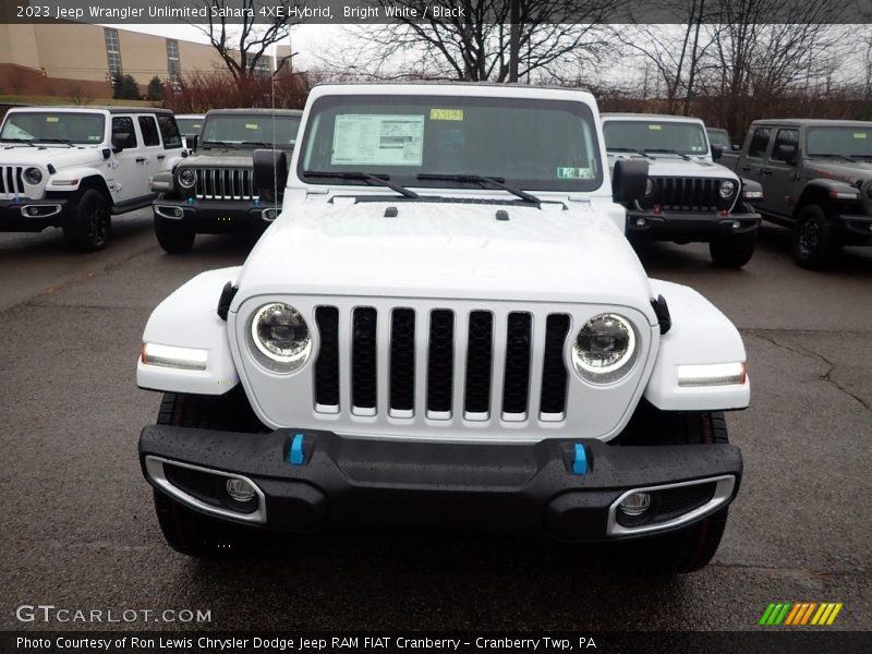 Bright White / Black 2023 Jeep Wrangler Unlimited Sahara 4XE Hybrid