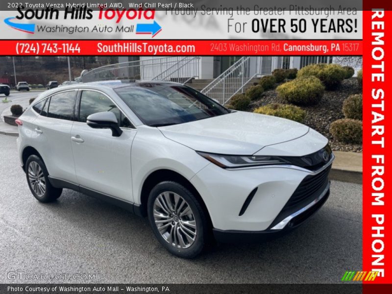 Wind Chill Pearl / Black 2022 Toyota Venza Hybrid Limited AWD
