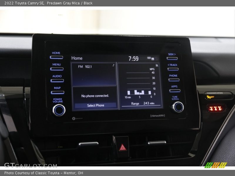 Predawn Gray Mica / Black 2022 Toyota Camry SE