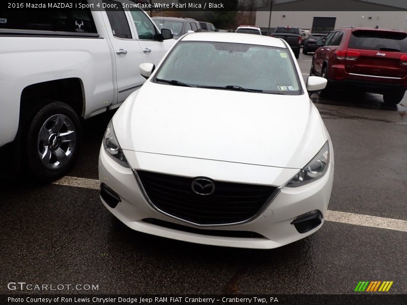Snowflake White Pearl Mica / Black 2016 Mazda MAZDA3 i Sport 4 Door