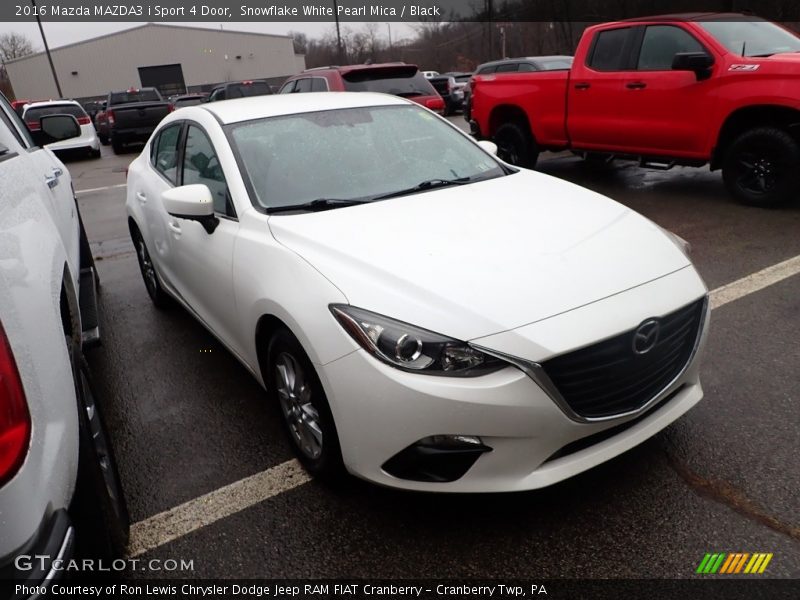 Snowflake White Pearl Mica / Black 2016 Mazda MAZDA3 i Sport 4 Door
